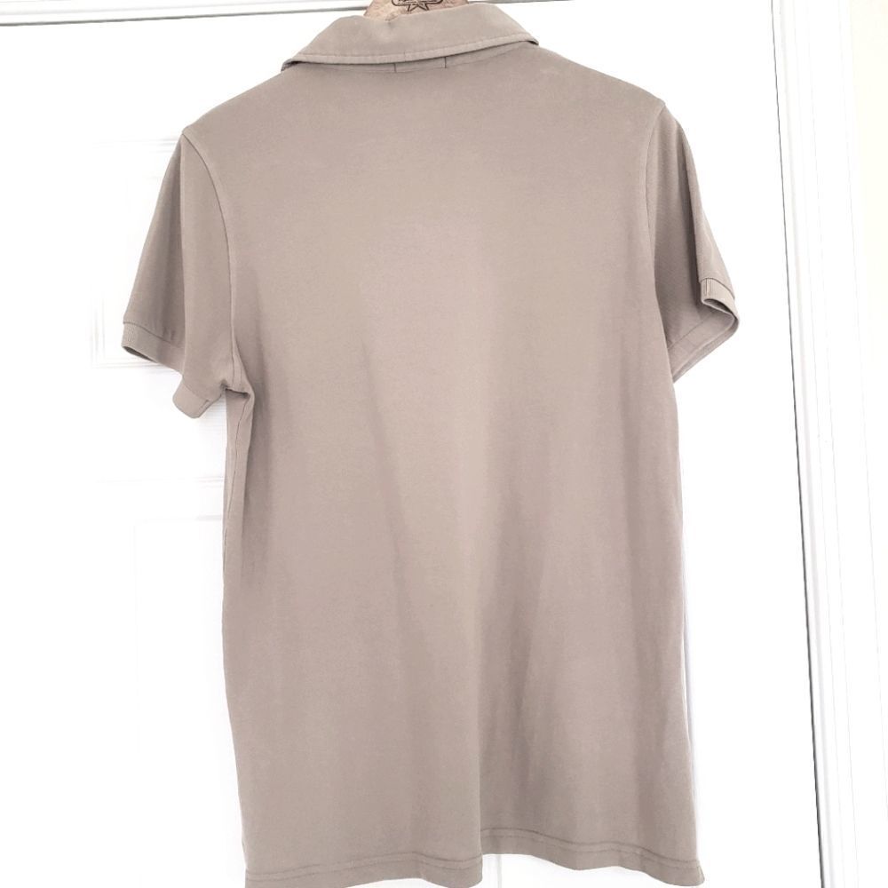 Paul Taylor Mushroom Khaki Tan Short Sleeve Polo Shirt Medium - Picture 3 of 8